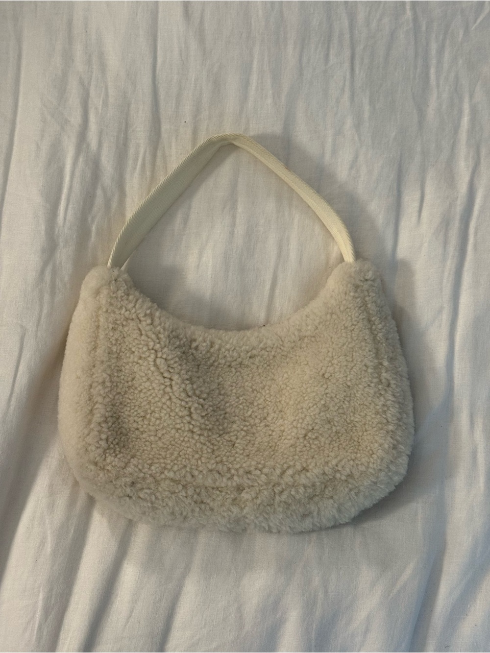 Prada White Shearling Mini Bag - Picture 4 of 7